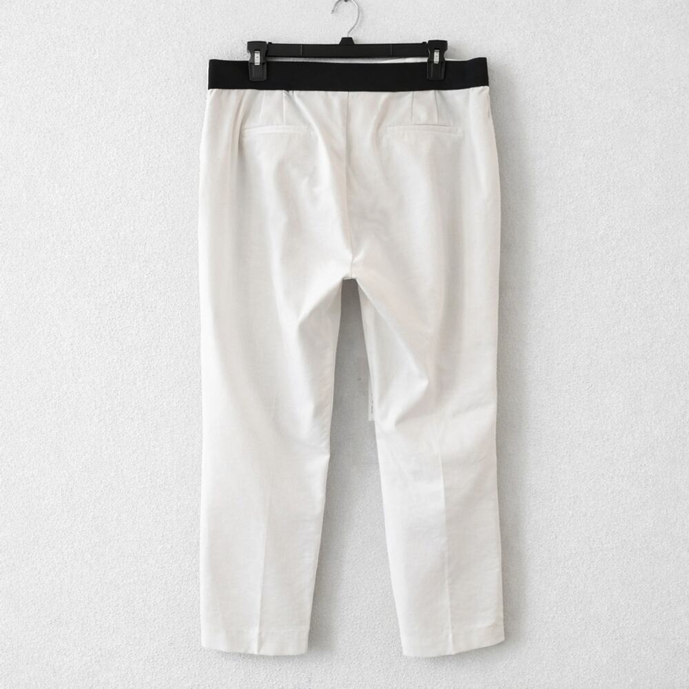 Zara White Ankle Pants Minimalist Capsule Preppy - Picture 3 of 7